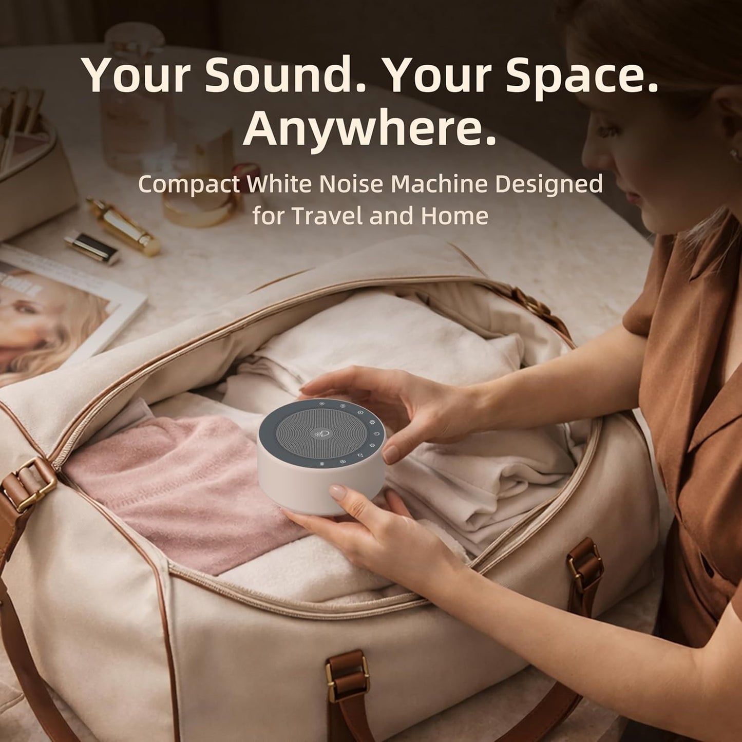 White Noise Machine for Baby & Adults, 30 Soothing Sounds, Sleep Sound Machine with 8 Color Night Light, Memory Function, White Noise for Sleeping, Nursery, Office, Travel & Relaxation