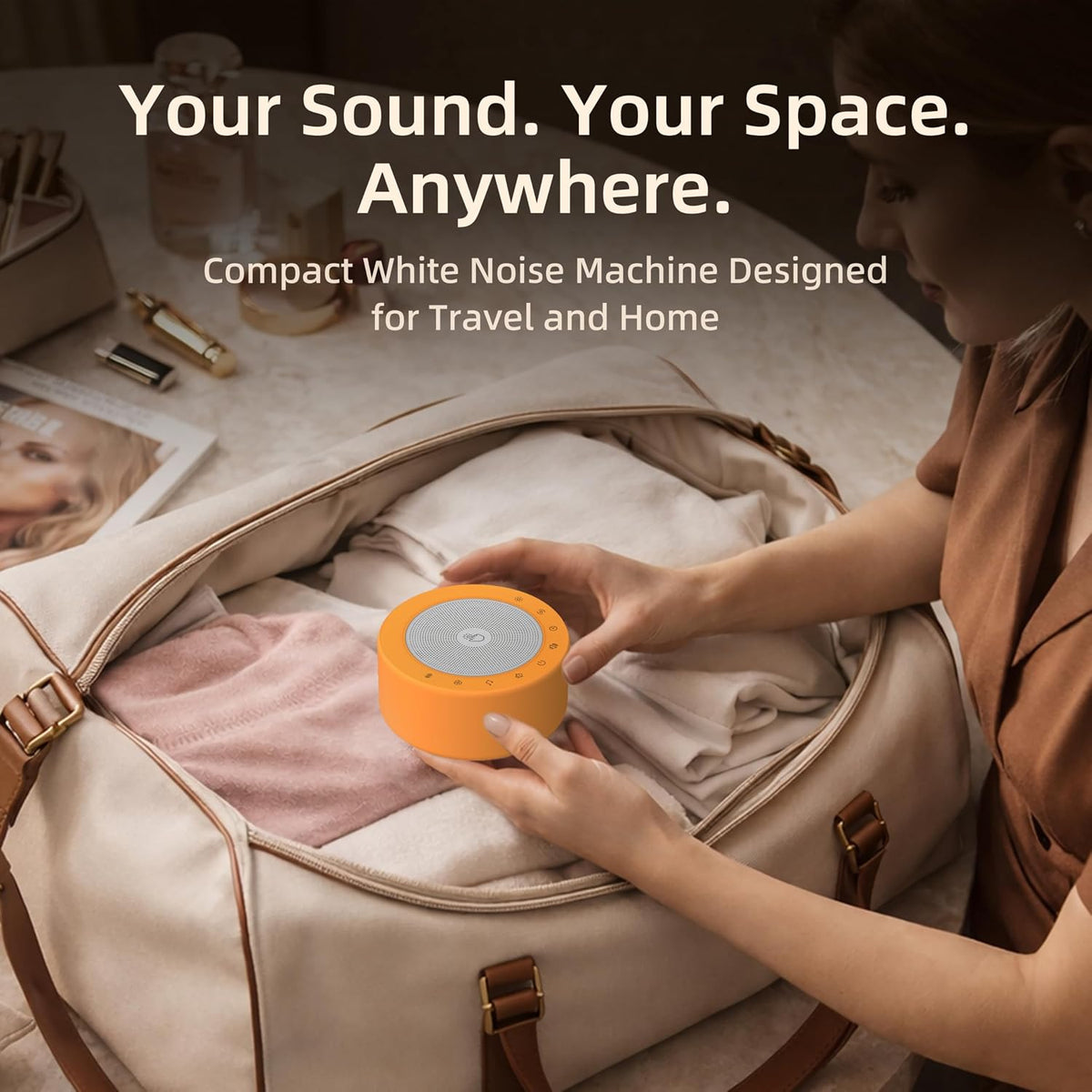 White Noise Machine for Baby & Adults, 30 Soothing Sounds, Sleep Sound Machine with 8 Color Night Light, Memory Function, White Noise for Sleeping, Nursery, Office, Travel & Relaxation