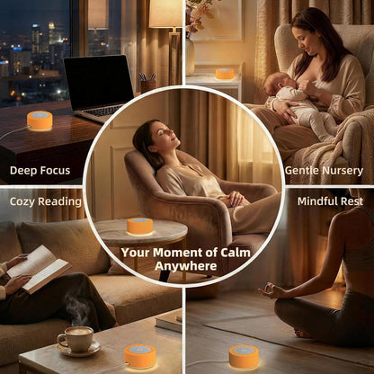White Noise Machine for Baby & Adults, 30 Soothing Sounds, Sleep Sound Machine with 8 Color Night Light, Memory Function, White Noise for Sleeping, Nursery, Office, Travel & Relaxation