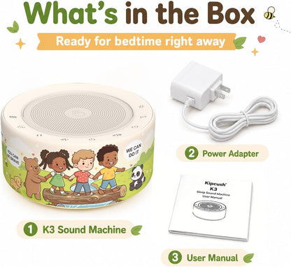 White Noise Machine for Baby & Adults, 30 Soothing Sounds, Sleep Sound Machine with 8 Color Night Light, Memory Function, White Noise for Sleeping, Nursery, Office, Travel & Relaxation