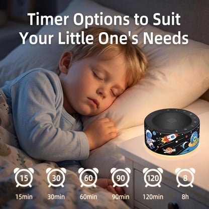White Noise Machine for Baby & Adults, 30 Soothing Sounds, Sleep Sound Machine with 8 Color Night Light, Memory Function, White Noise for Sleeping, Nursery, Office, Travel & Relaxation