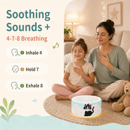 White Noise Machine for Baby & Adults, 30 Soothing Sounds, Sleep Sound Machine with 8 Color Night Light, Memory Function, White Noise for Sleeping, Nursery, Office, Travel & Relaxation