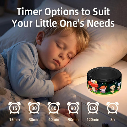 White Noise Machine for Baby & Adults, 30 Soothing Sounds, Sleep Sound Machine with 8 Color Night Light, Memory Function, White Noise for Sleeping, Nursery, Office, Travel & Relaxation