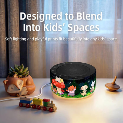 White Noise Machine for Baby & Adults, 30 Soothing Sounds, Sleep Sound Machine with 8 Color Night Light, Memory Function, White Noise for Sleeping, Nursery, Office, Travel & Relaxation