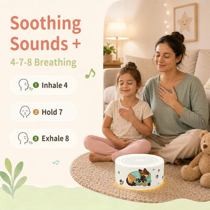 White Noise Machine for Baby & Adults, 30 Soothing Sounds, Sleep Sound Machine with 8 Color Night Light, Memory Function, White Noise for Sleeping, Nursery, Office, Travel & Relaxation