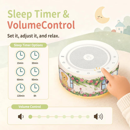 White Noise Machine for Baby & Adults, 30 Soothing Sounds, Sleep Sound Machine with 8 Color Night Light, Memory Function, White Noise for Sleeping, Nursery, Office, Travel & Relaxation
