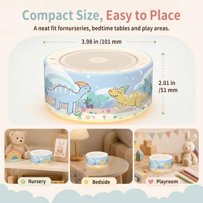 White Noise Machine for Baby & Adults, 30 Soothing Sounds, Sleep Sound Machine with 8 Color Night Light, Memory Function, White Noise for Sleeping, Nursery, Office, Travel & Relaxation