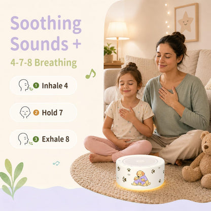 White Noise Machine for Baby & Adults, 30 Soothing Sounds, Sleep Sound Machine with 8 Color Night Light, Memory Function, White Noise for Sleeping, Nursery, Office, Travel & Relaxation