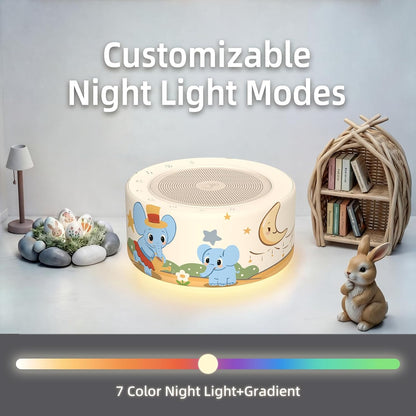 White Noise Machine for Baby & Adults, 30 Soothing Sounds, Sleep Sound Machine with 8 Color Night Light, Memory Function, White Noise for Sleeping, Nursery, Office, Travel & Relaxation