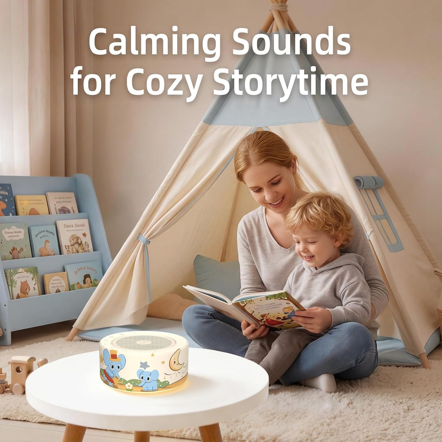 White Noise Machine for Baby & Adults, 30 Soothing Sounds, Sleep Sound Machine with 8 Color Night Light, Memory Function, White Noise for Sleeping, Nursery, Office, Travel & Relaxation