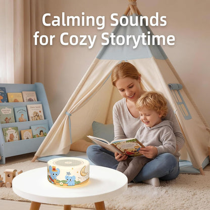 White Noise Machine for Baby & Adults, 30 Soothing Sounds, Sleep Sound Machine with 8 Color Night Light, Memory Function, White Noise for Sleeping, Nursery, Office, Travel & Relaxation