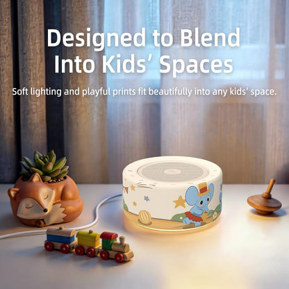 White Noise Machine for Baby & Adults, 30 Soothing Sounds, Sleep Sound Machine with 8 Color Night Light, Memory Function, White Noise for Sleeping, Nursery, Office, Travel & Relaxation