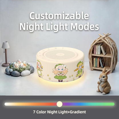 White Noise Machine for Baby & Adults, 30 Soothing Sounds, Sleep Sound Machine with 8 Color Night Light, Memory Function, White Noise for Sleeping, Nursery, Office, Travel & Relaxation