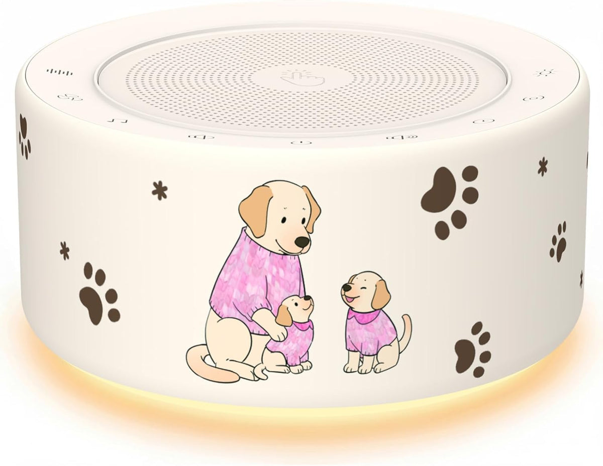 White Noise Machine for Baby & Adults, 30 Soothing Sounds, Sleep Sound Machine with 8 Color Night Light, Memory Function, White Noise for Sleeping, Nursery, Office, Travel & Relaxation