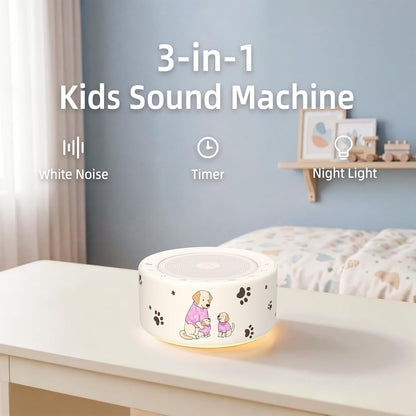 White Noise Machine for Baby & Adults, 30 Soothing Sounds, Sleep Sound Machine with 8 Color Night Light, Memory Function, White Noise for Sleeping, Nursery, Office, Travel & Relaxation