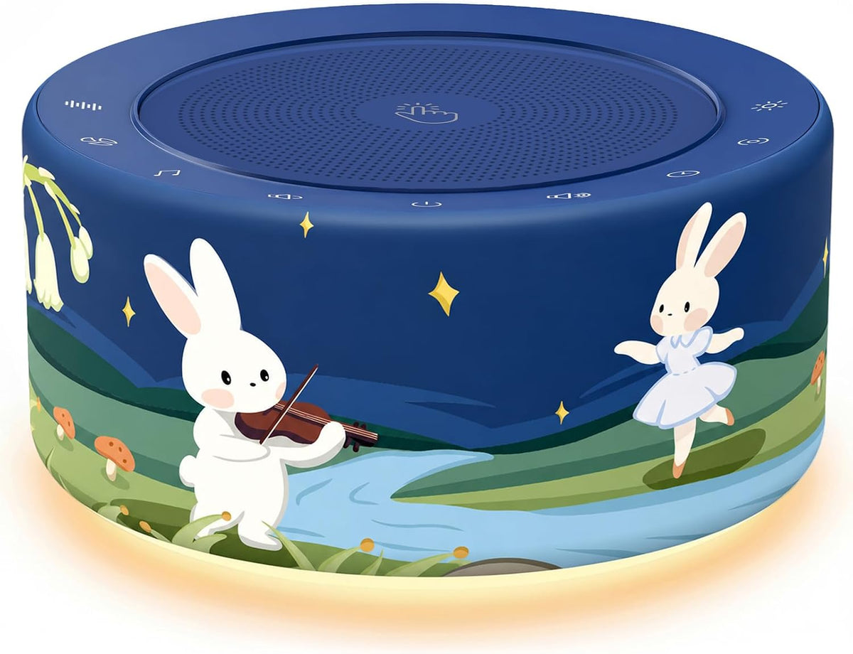 White Noise Machine for Baby & Adults, 30 Soothing Sounds, Sleep Sound Machine with 8 Color Night Light, Memory Function, White Noise for Sleeping, Nursery, Office, Travel & Relaxation