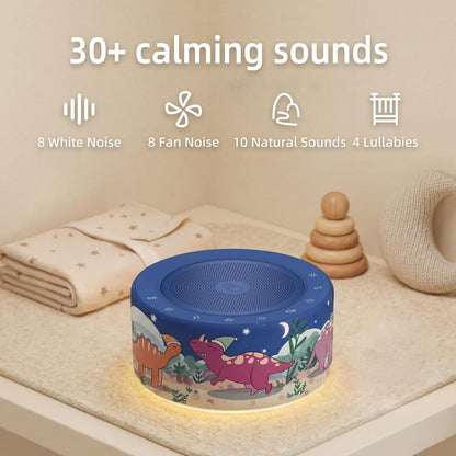 White Noise Machine for Baby & Adults, 30 Soothing Sounds, Sleep Sound Machine with 8 Color Night Light, Memory Function, White Noise for Sleeping, Nursery, Office, Travel & Relaxation