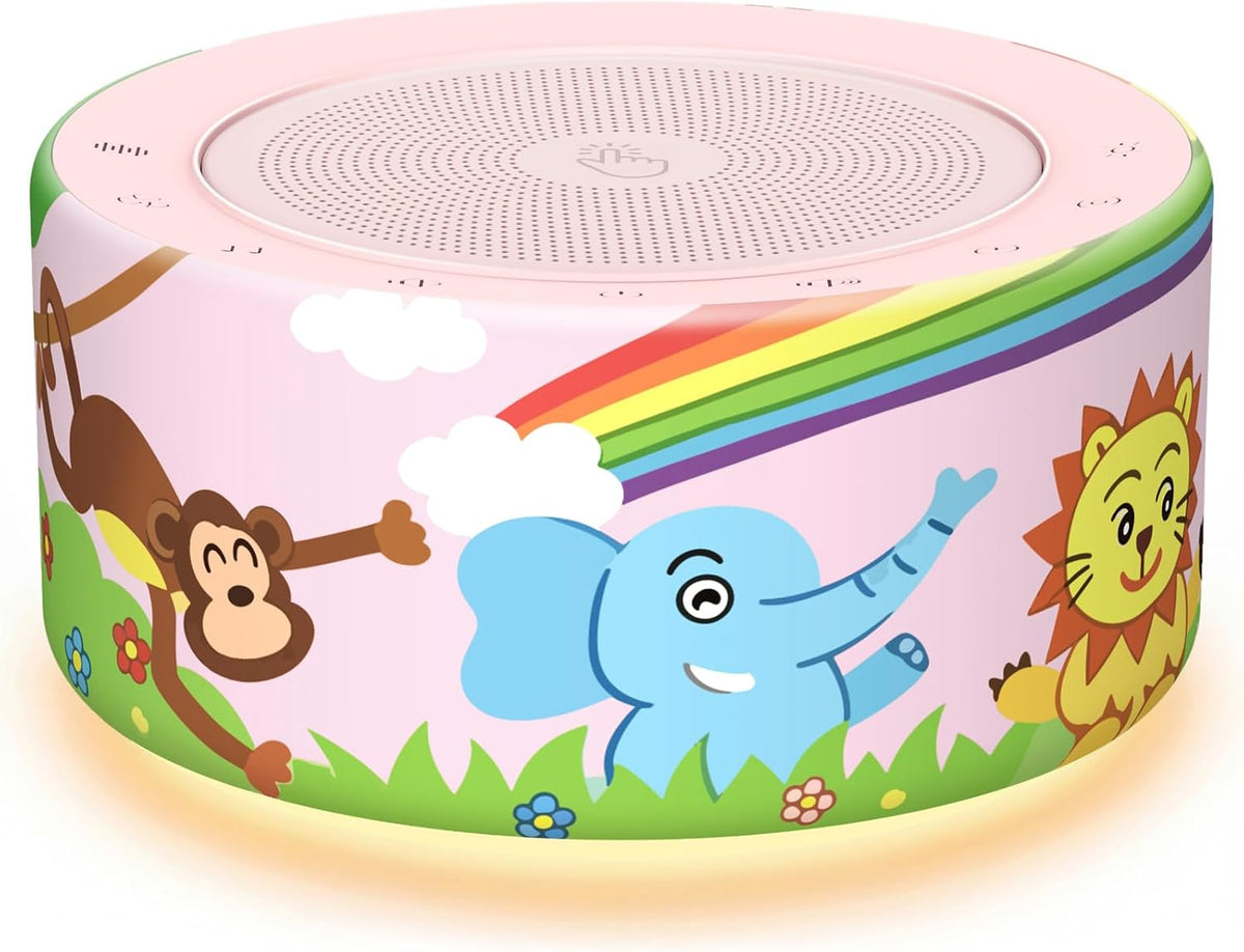 White Noise Machine for Baby & Adults, 30 Soothing Sounds, Sleep Sound Machine with 8 Color Night Light, Memory Function, White Noise for Sleeping, Nursery, Office, Travel & Relaxation