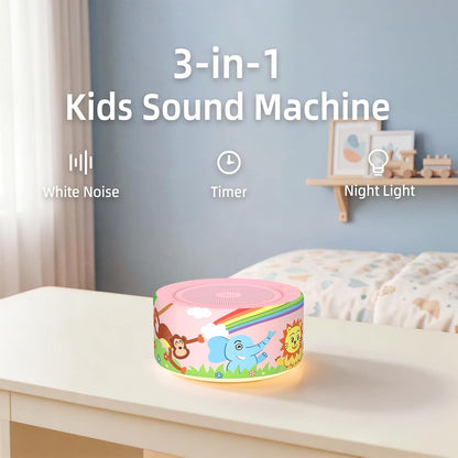 White Noise Machine for Baby & Adults, 30 Soothing Sounds, Sleep Sound Machine with 8 Color Night Light, Memory Function, White Noise for Sleeping, Nursery, Office, Travel & Relaxation