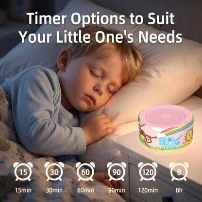 White Noise Machine for Baby & Adults, 30 Soothing Sounds, Sleep Sound Machine with 8 Color Night Light, Memory Function, White Noise for Sleeping, Nursery, Office, Travel & Relaxation