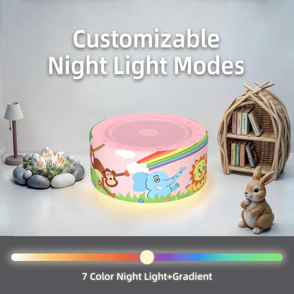 White Noise Machine for Baby & Adults, 30 Soothing Sounds, Sleep Sound Machine with 8 Color Night Light, Memory Function, White Noise for Sleeping, Nursery, Office, Travel & Relaxation
