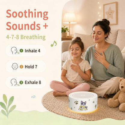White Noise Machine for Baby & Adults, 30 Soothing Sounds, Sleep Sound Machine with 8 Color Night Light, Memory Function, White Noise for Sleeping, Nursery, Office, Travel & Relaxation