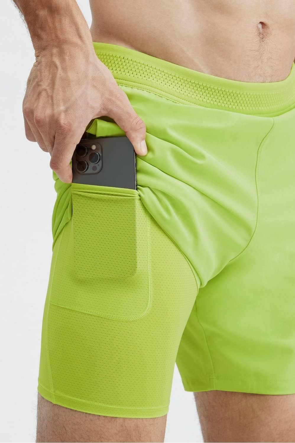 Men's The Fundamental Short (Lined), Workout, Running, Training, Gym, Yoga, Ultra Lightweight, Athletic