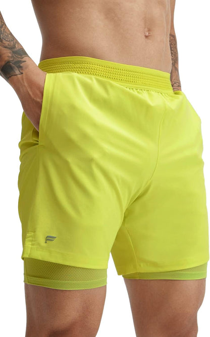 Men's The Fundamental Short (Lined), Workout, Running, Training, Gym, Yoga, Ultra Lightweight, Athletic