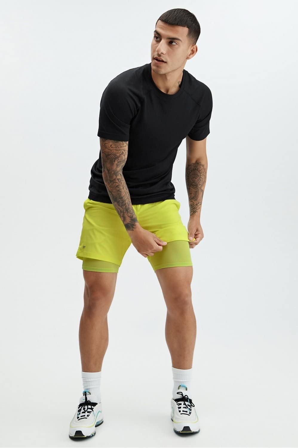 Men's The Fundamental Short (Lined), Workout, Running, Training, Gym, Yoga, Ultra Lightweight, Athletic