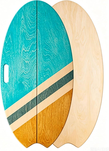 Balance Board Indoor Surfboard Surf Style Home Fitness with Wheel for Exercise, Athletic Training and Board Sports - Fun Workout Equipment For Balance, Stability and Improving Core Strength