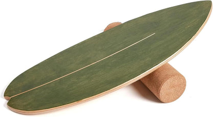 Balance Board Indoor Surfboard Surf Style Home Fitness with Wheel for Exercise, Athletic Training and Board Sports - Fun Workout Equipment For Balance, Stability and Improving Core Strength