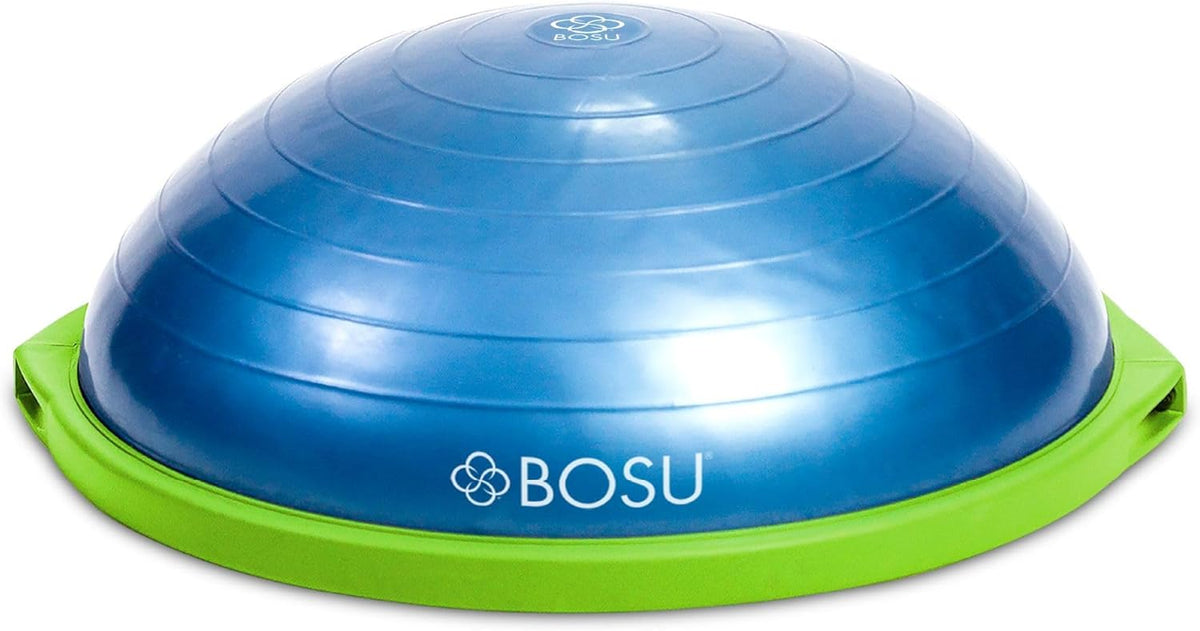 Balance Ball Exercise Trainer, Home Gym Equipment w/Guided Workouts & Pump, 26" Inflatable Fitness Platform for Strength Training, Standing, Balancing, and Core Workout