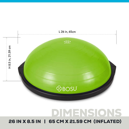 Balance Ball Exercise Trainer, Home Gym Equipment w/Guided Workouts & Pump, 26" Inflatable Fitness Platform for Strength Training, Standing, Balancing, and Core Workout