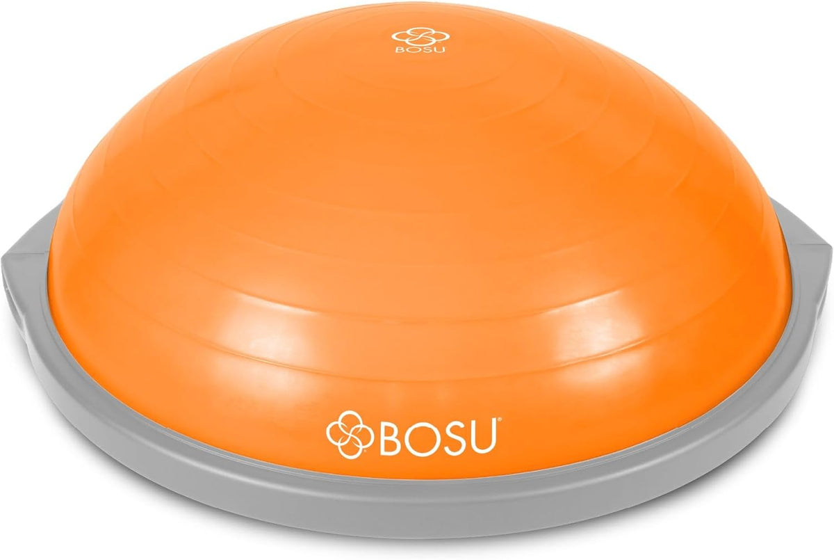 Balance Ball Exercise Trainer, Home Gym Equipment w/Guided Workouts & Pump, 26" Inflatable Fitness Platform for Strength Training, Standing, Balancing, and Core Workout