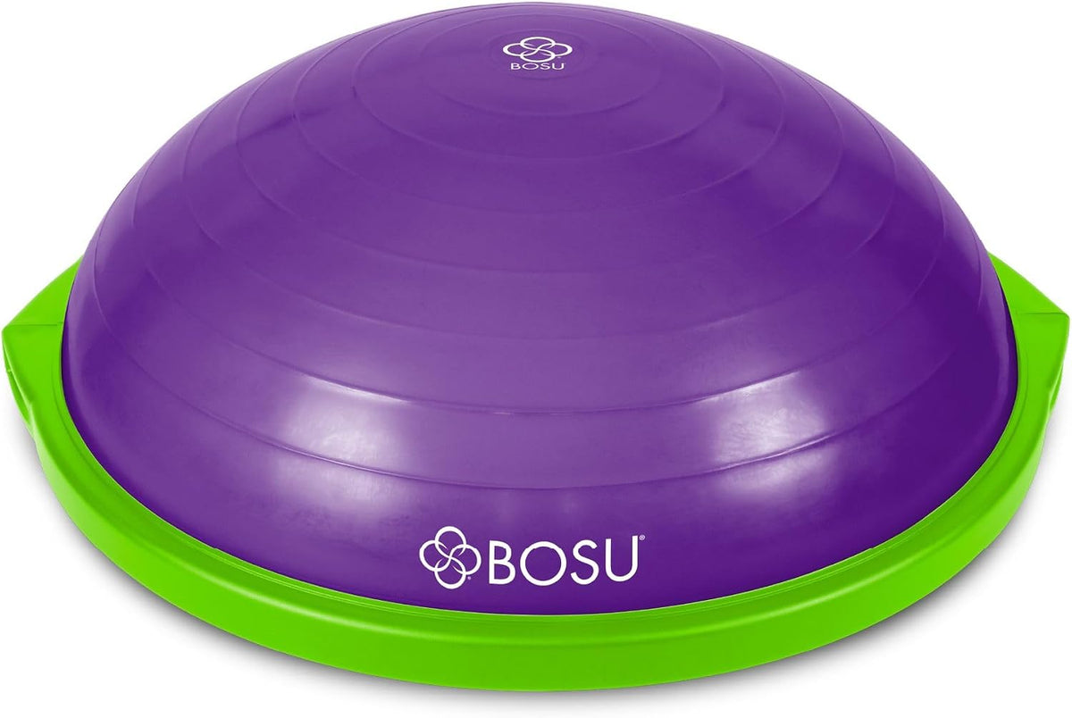 Balance Ball Exercise Trainer, Home Gym Equipment w/Guided Workouts & Pump, 26" Inflatable Fitness Platform for Strength Training, Standing, Balancing, and Core Workout