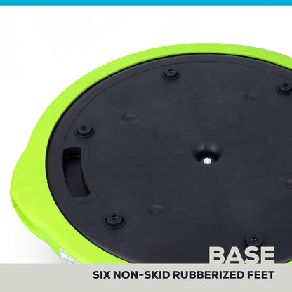 Balance Ball Exercise Trainer, Home Gym Equipment w/Guided Workouts & Pump, 26" Inflatable Fitness Platform for Strength Training, Standing, Balancing, and Core Workout