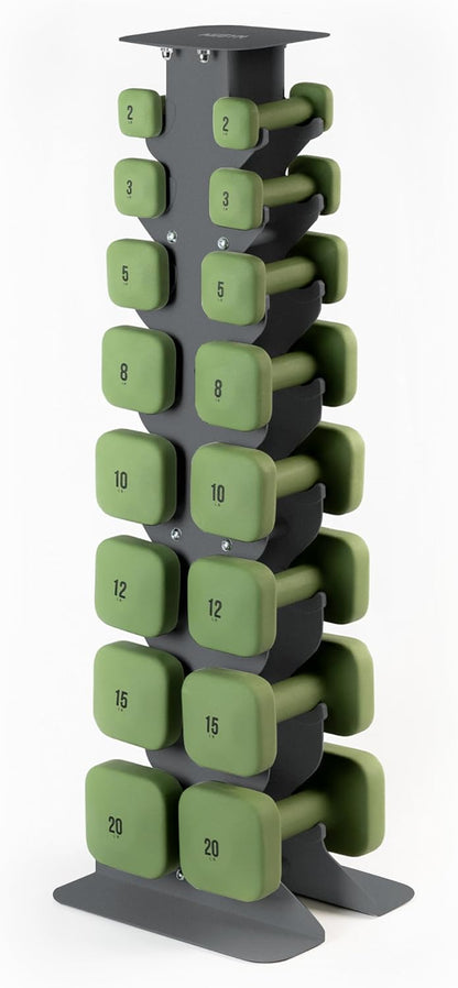 Square Dumbbell Set for Home Gym, Free Weights for Strength Training