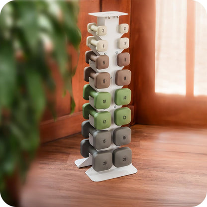 Square Dumbbell Set for Home Gym, Free Weights for Strength Training