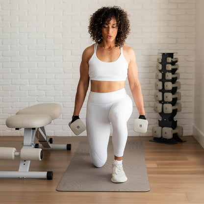 Square Dumbbell Set for Home Gym, Free Weights for Strength Training