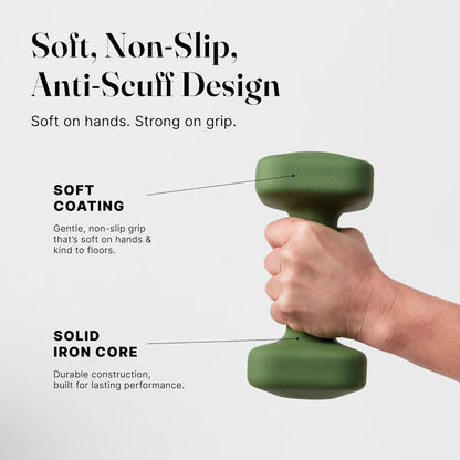 Square Dumbbell Set for Home Gym, Free Weights for Strength Training