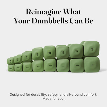 Square Dumbbell Set for Home Gym, Free Weights for Strength Training