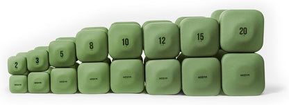 Square Dumbbell Set for Home Gym, Free Weights for Strength Training