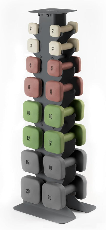 Square Dumbbell Set for Home Gym, Free Weights for Strength Training