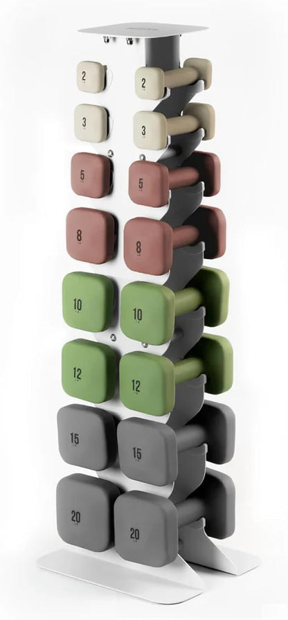 Square Dumbbell Set for Home Gym, Free Weights for Strength Training