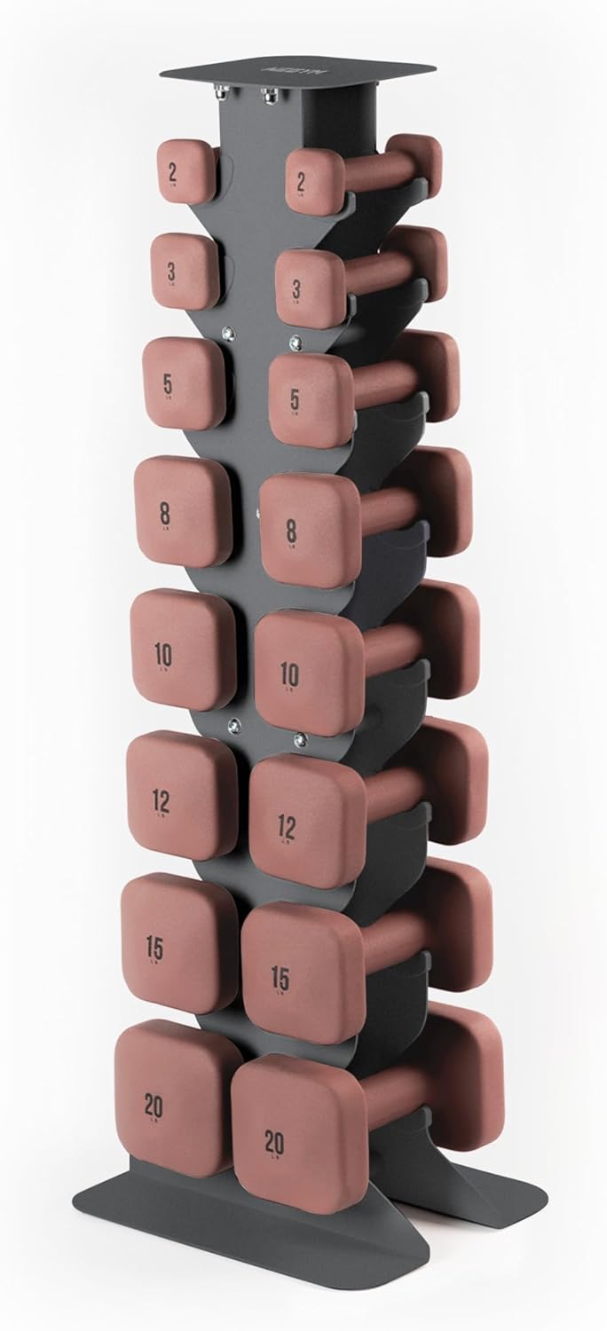 Square Dumbbell Set for Home Gym, Free Weights for Strength Training