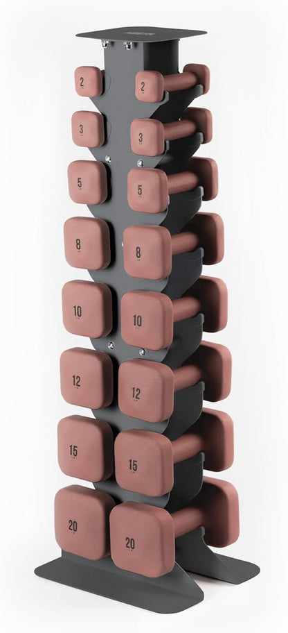 Square Dumbbell Set for Home Gym, Free Weights for Strength Training