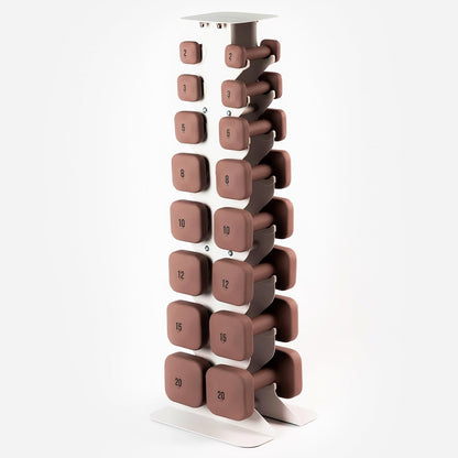 Square Dumbbell Set for Home Gym, Free Weights for Strength Training