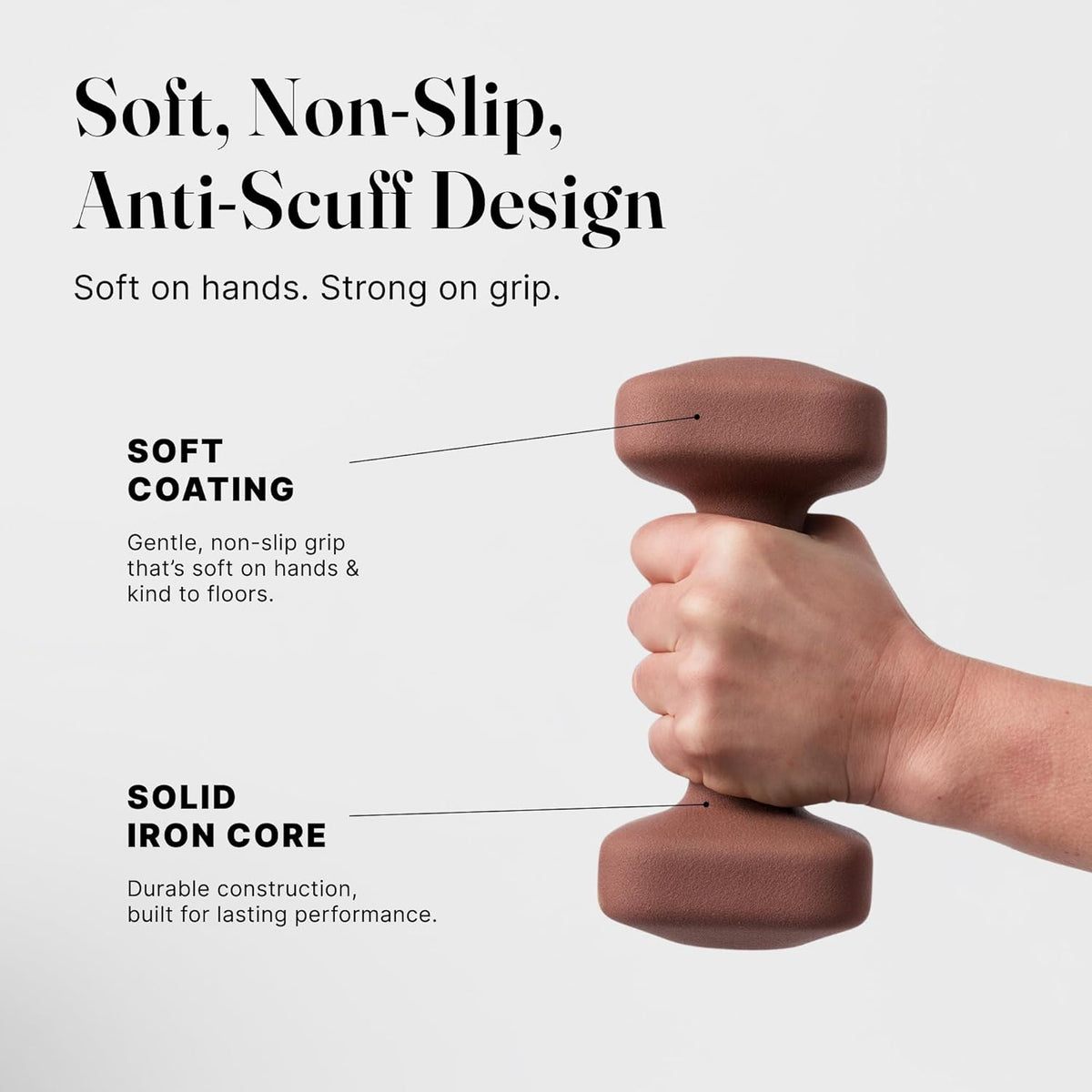 Square Dumbbell Set for Home Gym, Free Weights for Strength Training