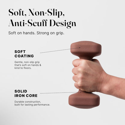 Square Dumbbell Set for Home Gym, Free Weights for Strength Training