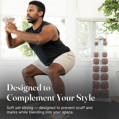 Square Dumbbell Set for Home Gym, Free Weights for Strength Training
